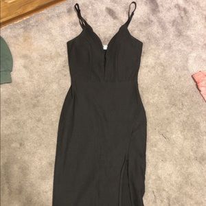 Midi black sexy dress